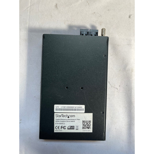 StarTech ET91000SC2 Gigabit Fiber Media Converter SC 550m Black