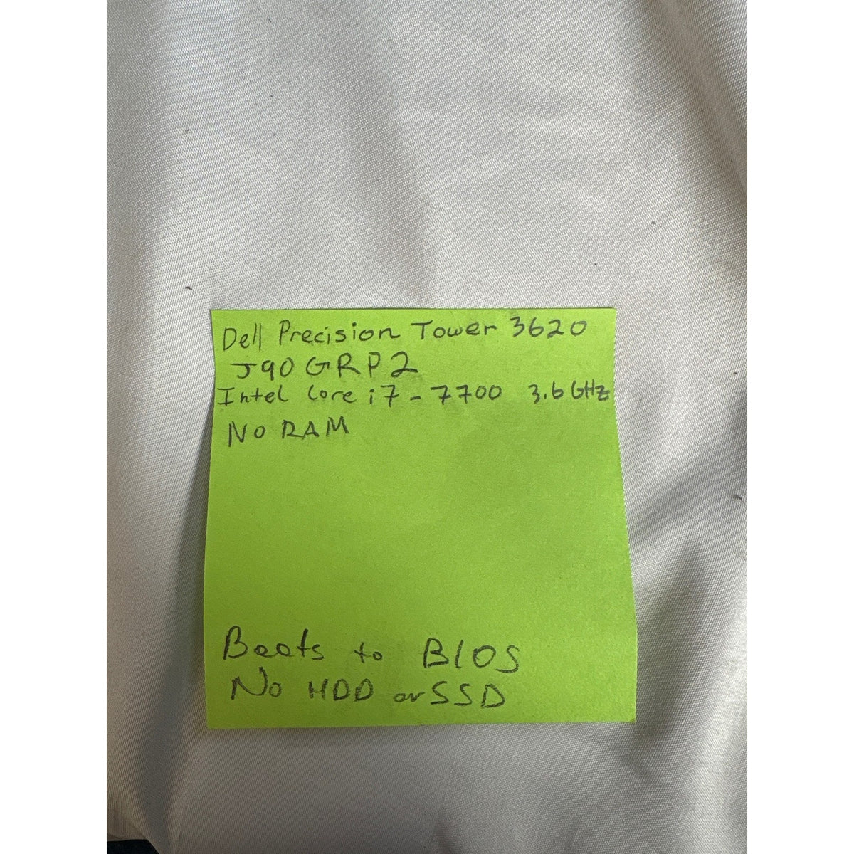 Dell Precision Tower 3620 i7-7700 3.6GHz No No Drive FOR PARTS/REPAIR