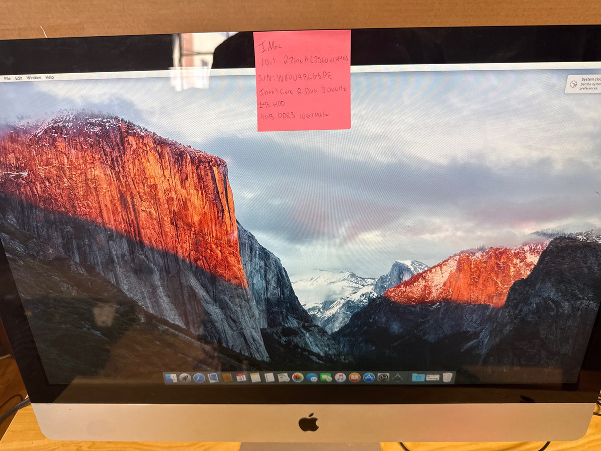 Apple iMac 10,1 Late 2009 27inch AIO Intel Core 2 Duo 3.06GHz 4 GB 1TB HDD