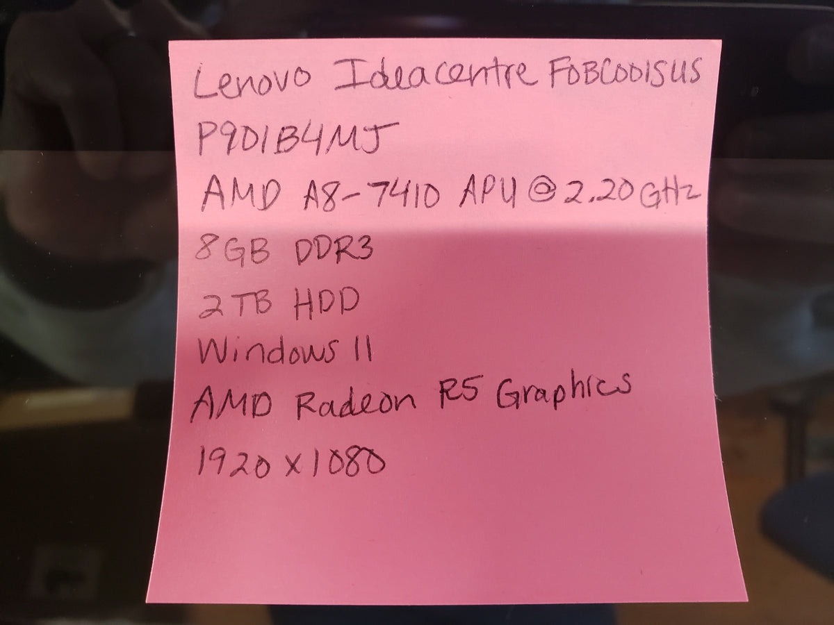 Lenovo IdeaCentre 23" AIO 300 AMD A8-7410 8GB 2TB HDD Win 11 Home