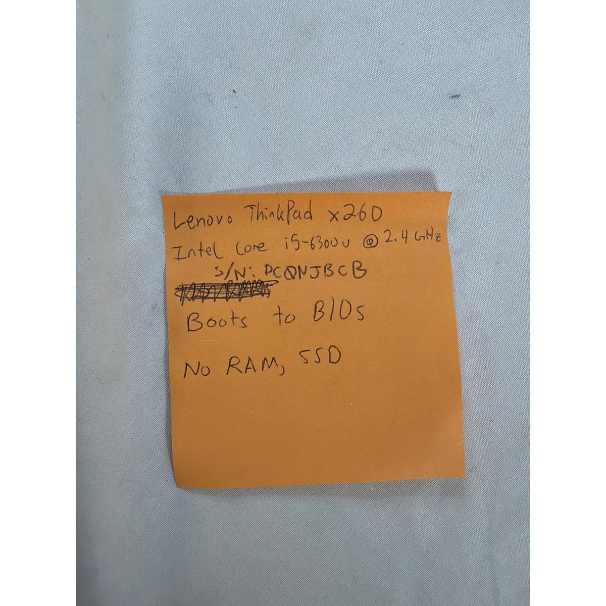 Lenovo ThinkPad X260 i5-6300U 12.5" No RAM/SSD FOR PARTS/REPAIR