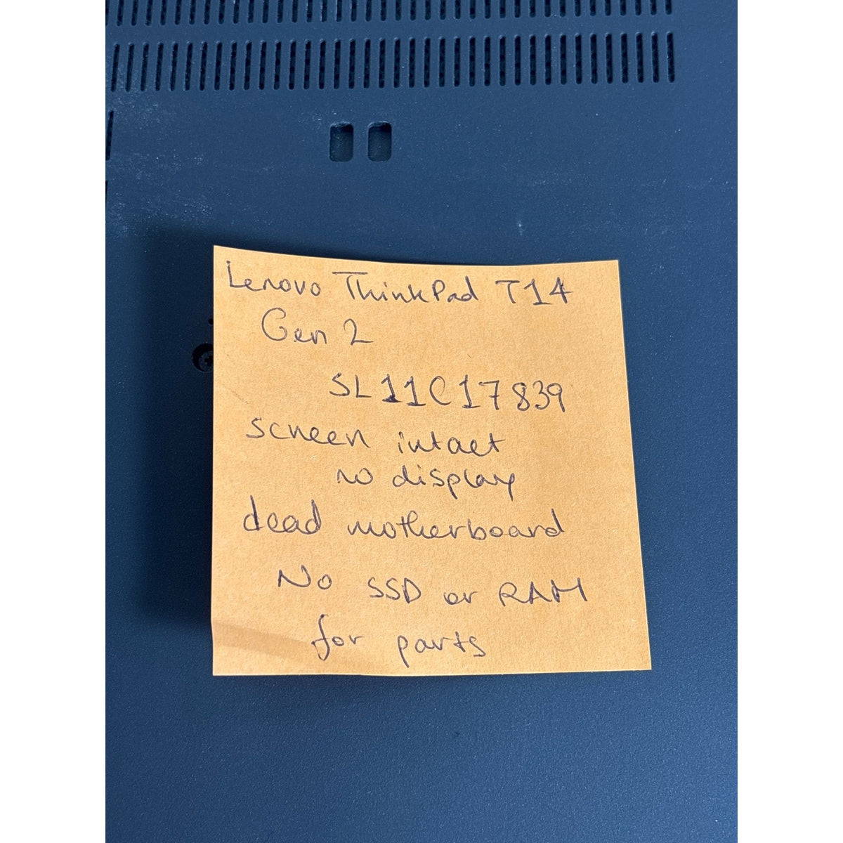 Lenovo ThinkPad T14 Gen 2 Core i7 None No Drive 14" FOR PARTS/REPAIR