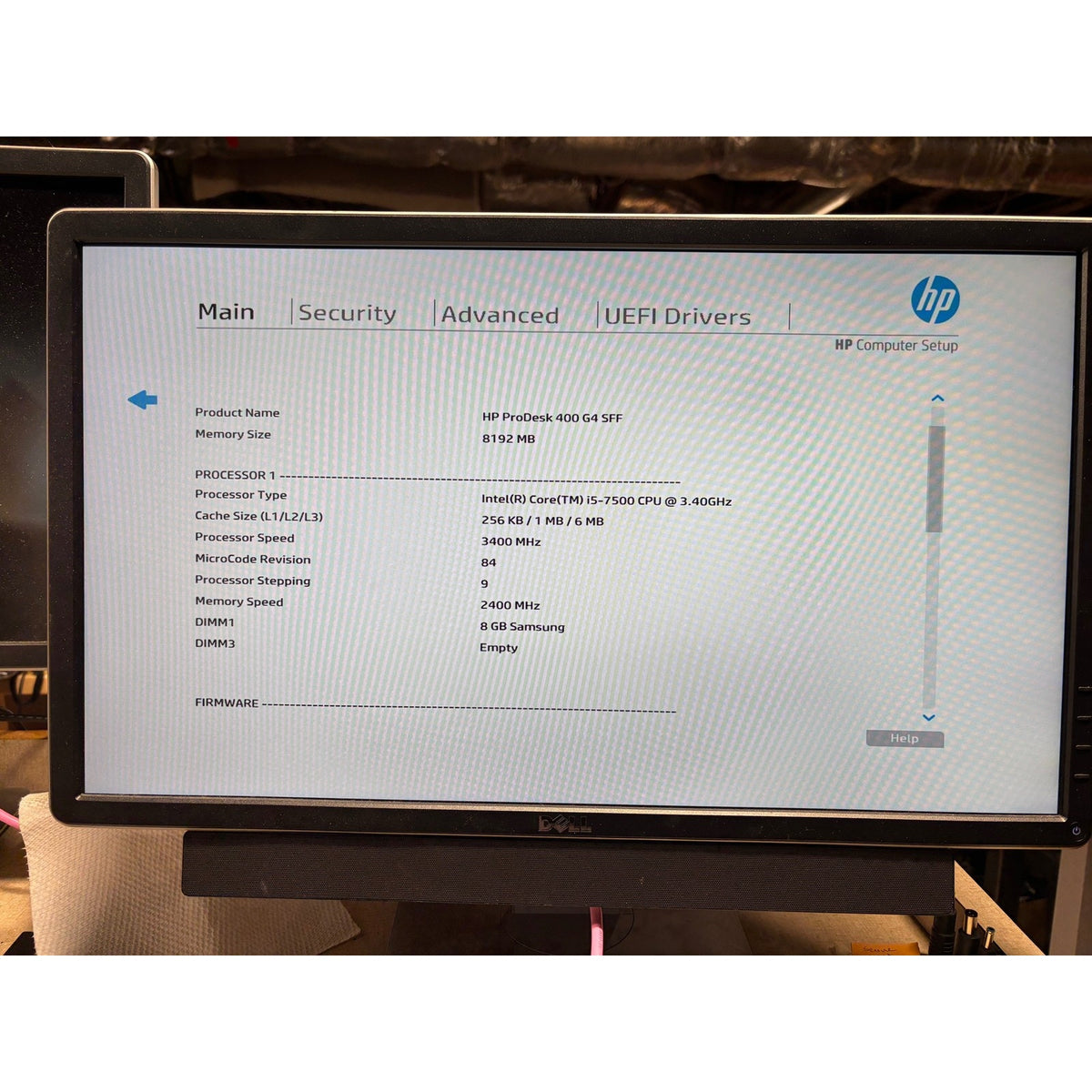 HP ProDesk 400 G4 SFF i5-7500 8GB No Drive / No OS