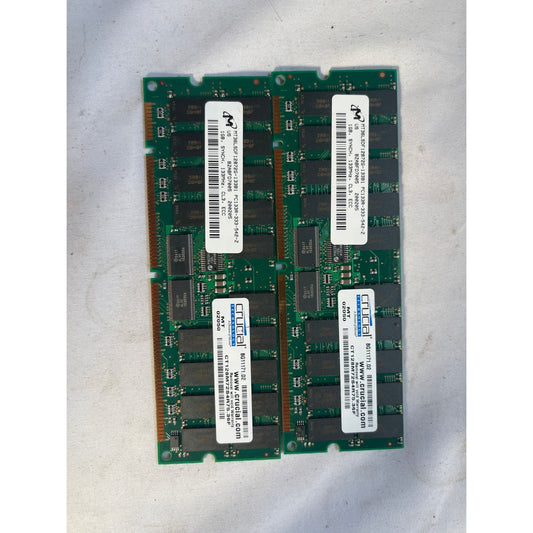 2x Crucial MT2050 1GB Server RAM MT36LSDF12872G-133B1 PC133R-333-542-Z
