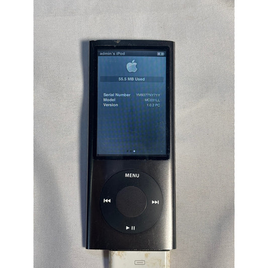 Apple ipod nano (5th Gen MC031LL A1320 8gb Black Battery Dead