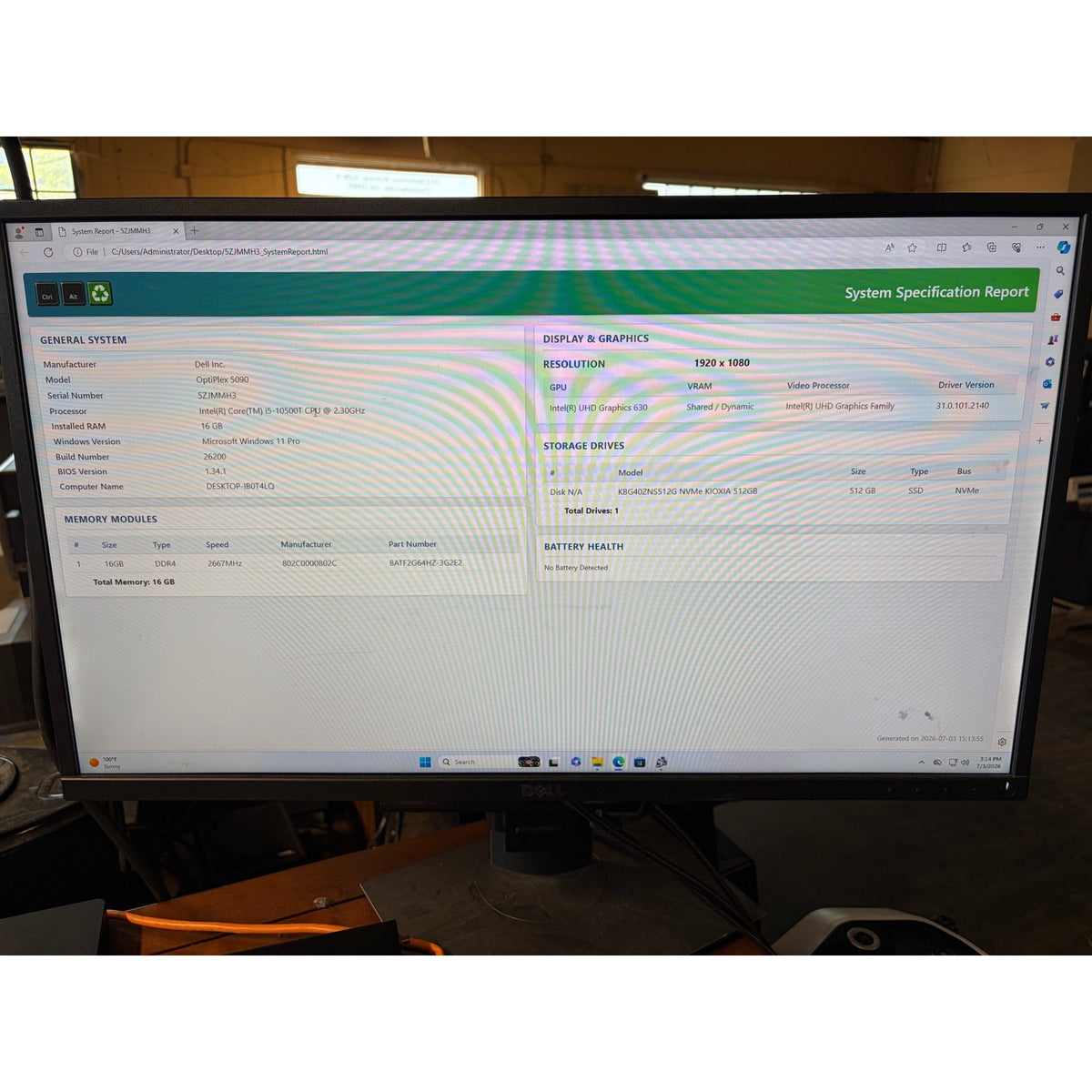 Dell OptiPlex 5090 Micro i5-10500T 2.3GHz 16GB 512GB NVMe SSD