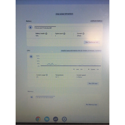 HP Chromebook 14a-ne0013dx Celeron N4120 4GB 64GB 14" - 1 battery cycle