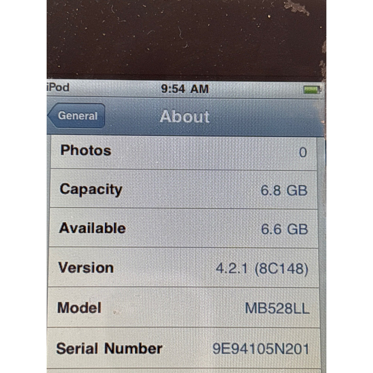 Apple iPod Touch 2nd Generation A1288 8GB Black