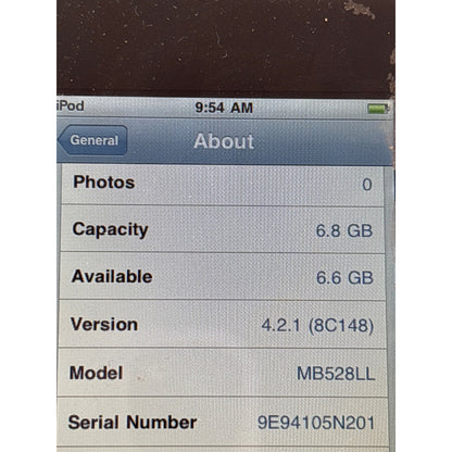 Apple iPod Touch 2nd Generation A1288 8GB Black