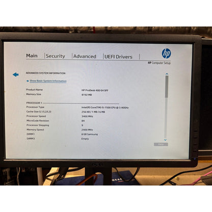 HP HP ProDesk 400 G4 SFF i5-7500 3.4GHz 8GB No Drive