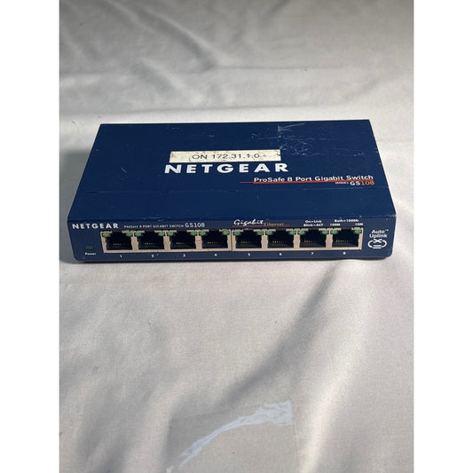 Netgear ProSafe GS108 v3 8-Port Gigabit Ethernet Switch Blue