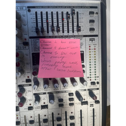 Behringer Eurodesk SL2442FX-PRO Mixer and ~150’ 28 Channel XLR Snake