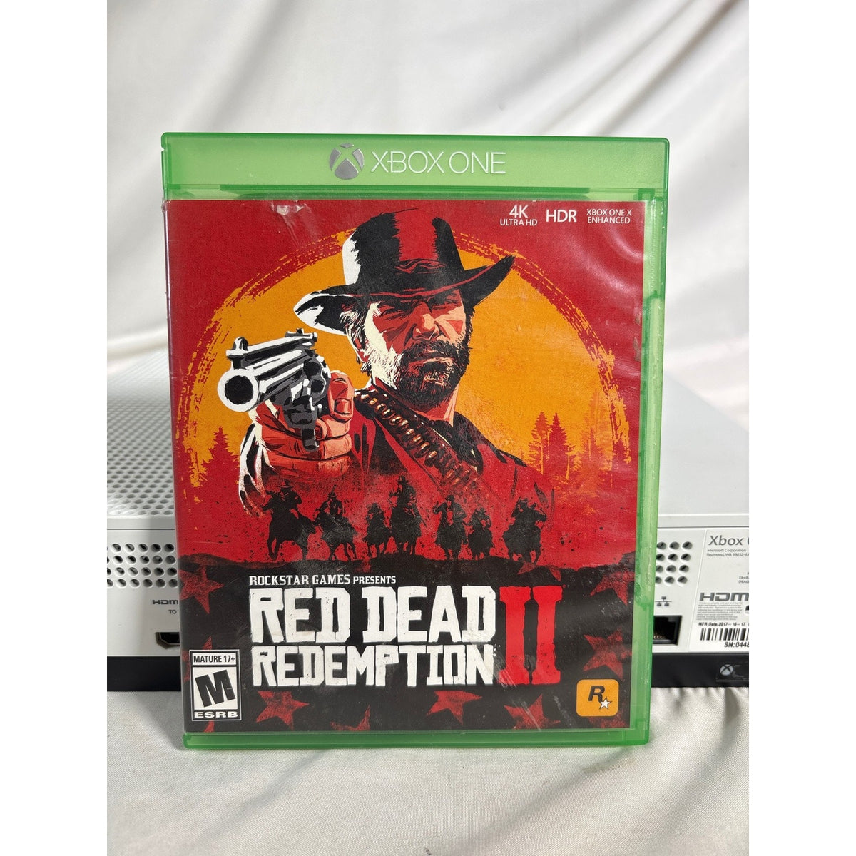 Microsoft Xbox One S Model 1681 White Console + 7 Games RDR2 Diablo, Destiny
