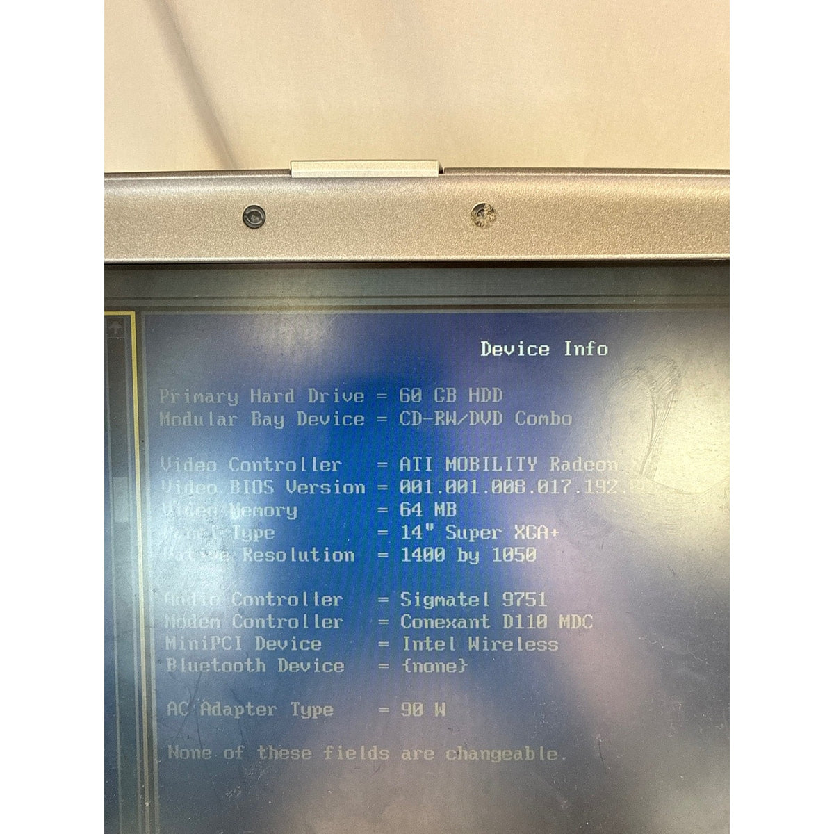 Dell Latitude D610 Win XP Intel Pentium M 1.86 GHz 1GB 60GB HDD 14.1"