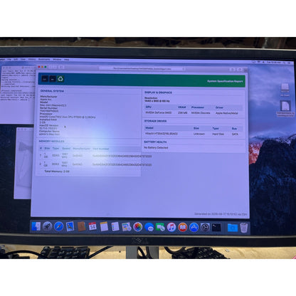 Apple Mac mini Early 2009 Core 2 Duo P7550 2.3GHz 2GB 160GB HDD