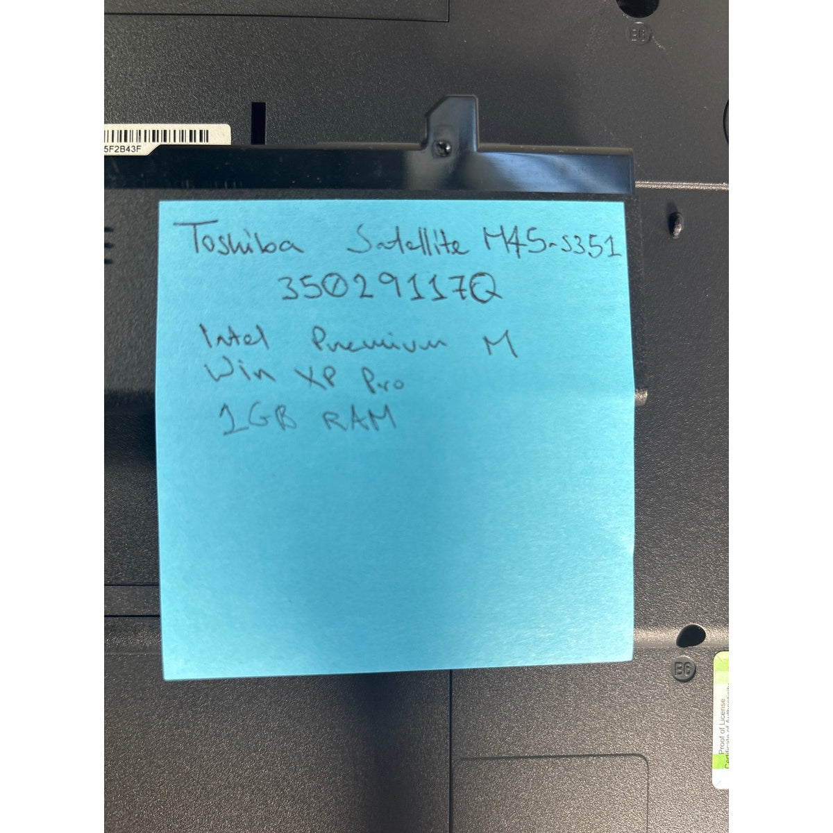 Toshiba Satellite M45-S351 Pentium M 1.79GHz 1GB RAM 93GB HDD 15.4" WinXP