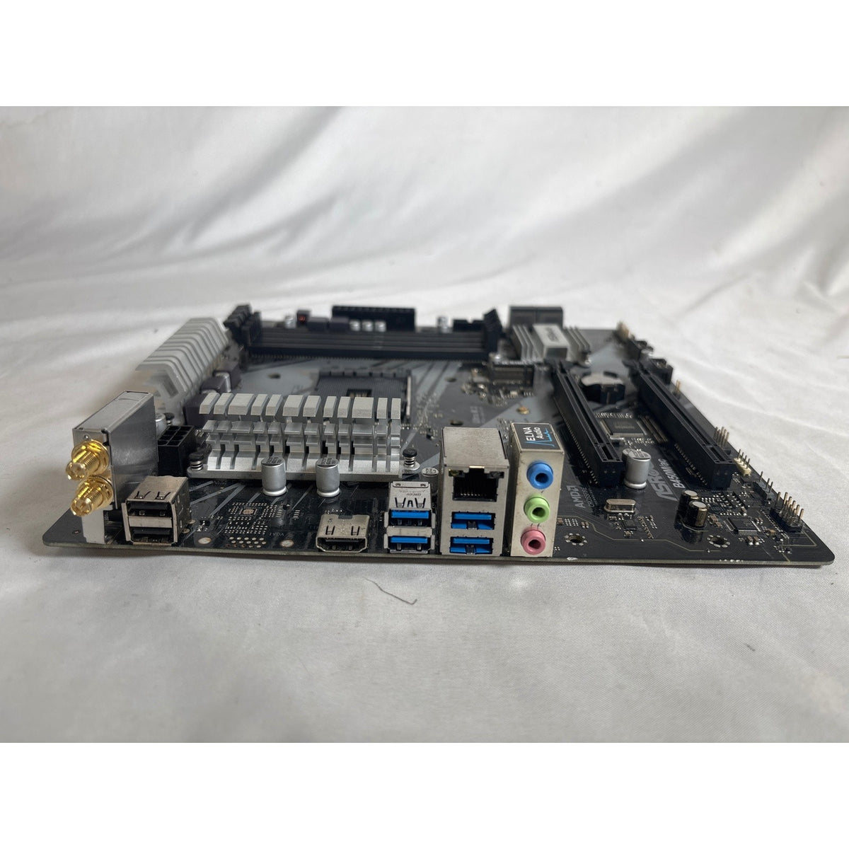 ASRock B450M/ac AM4 Micro ATX Motherboard Untested AS IS FOR PARTS