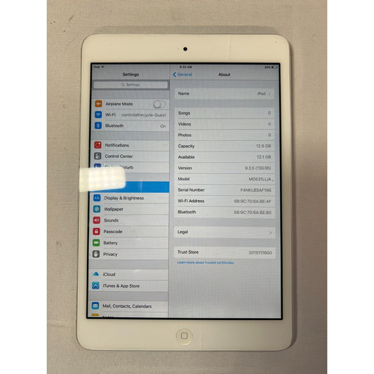 Apple iPad Mini 1st Generation 16GB Tablet MD531LL/A