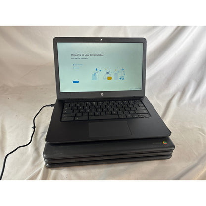 Lot of 4 HP Chromebook Model 14 Laptops 14" Heavy Wear