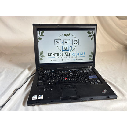 Lenovo ThinkPad T61 14.1" Core 2 Duo T7300 3GB RAM 160GB HDD CMOS Battery Dead