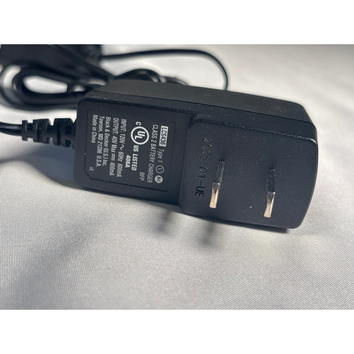 Black+Decker LCS436 Type 1 40V Max Battery Charger