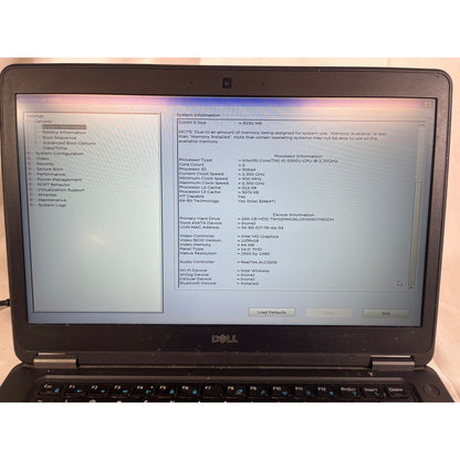 Dell Latitude E7450 Intel Core i5-5300U 8 GB No Drive 14" FOR PARTS/REPAIR