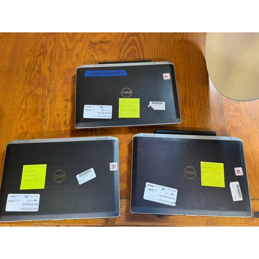 Lot 3-Dell Latitude E6530 15.6" incl. Intel i7-3520M 16gb RAM (No drives, No AC)
