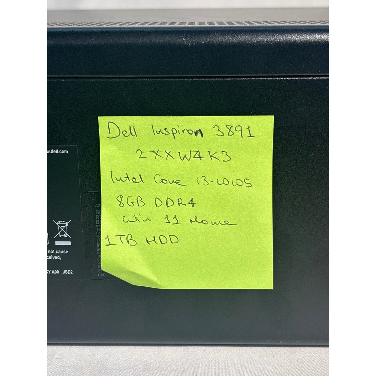Dell Inspiron 3891 MT i3-10105 8GB 1TB HDD Win11
