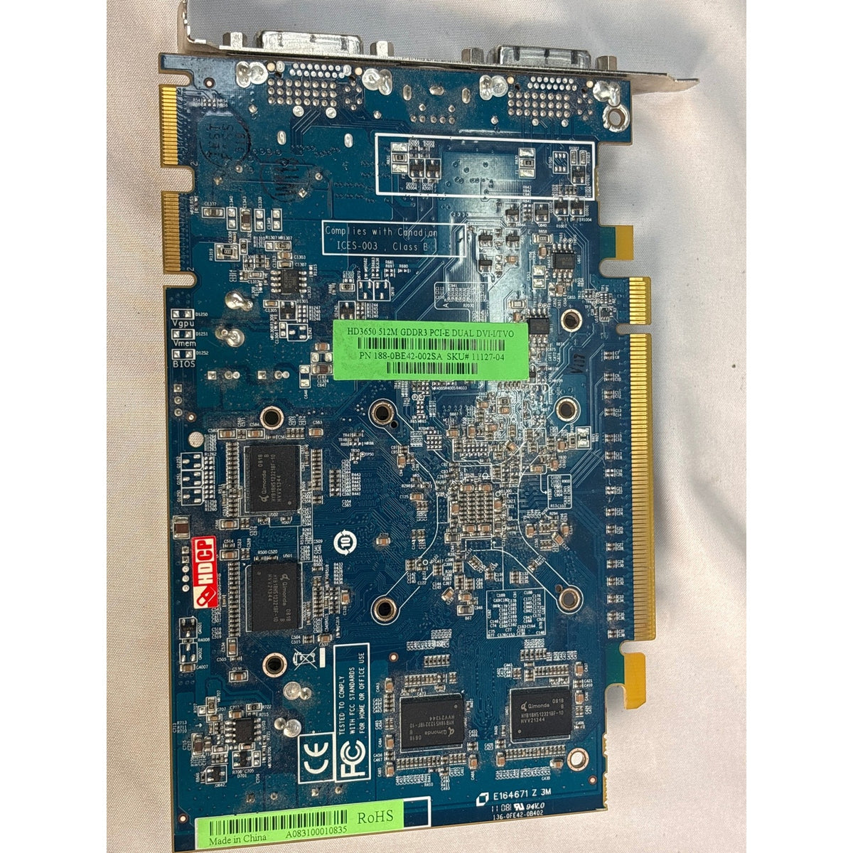 Sapphire Radeon HD 3650 512MB GDDR3 PCIe Graphics Card Blue