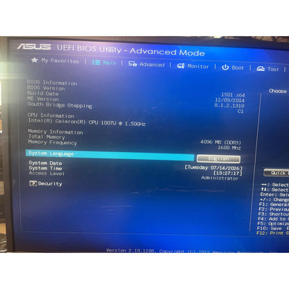 ASUS VivoPC VM40B Micro Celeron 1007 1.5GHz 4GB No Drive
