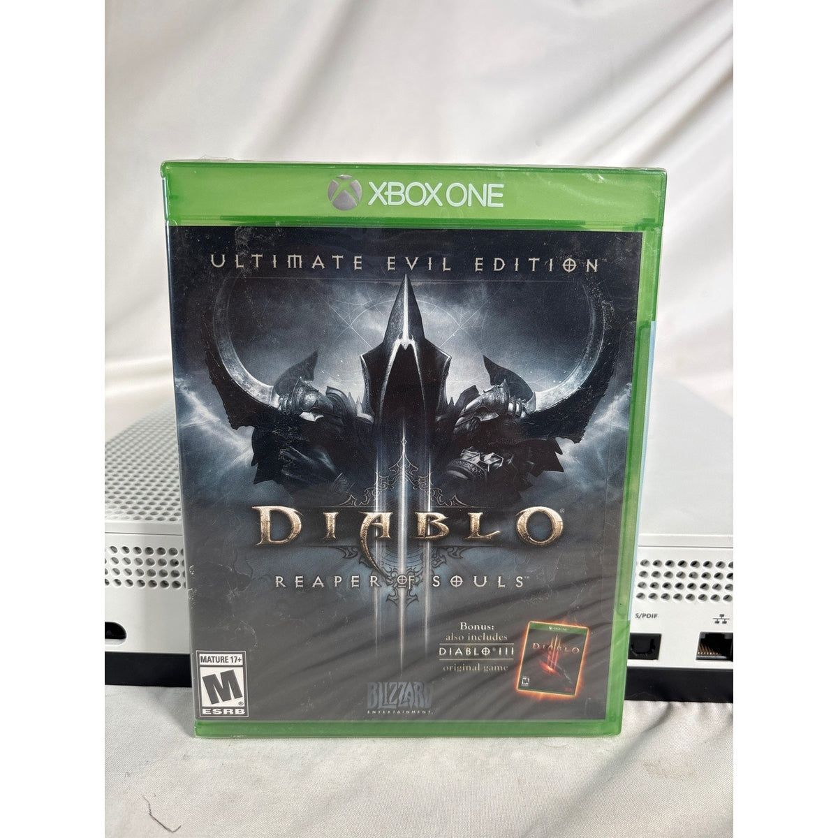 Microsoft Xbox One S Model 1681 White Console + 7 Games RDR2 Diablo, Destiny