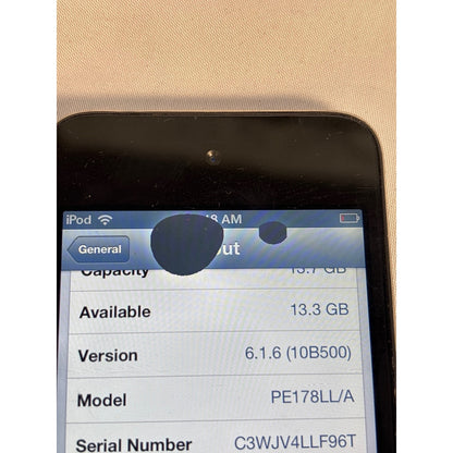 Apple iPod touch 4th Generation A1367 16GB Black MP3 Player Screen dmg
