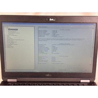Dell Latitude E5470 i5-6440HQ 4GB No Drive 14" FOR PARTS/REPAIR