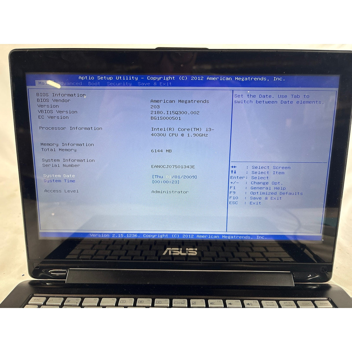 Asus Q302LA 13.3" Laptop i3-4030U 6GB RAM No Drive/SSD No Battery Power