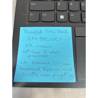 Lenovo ThinkPad T14s Gen 2 i7 No Screen No Drive 14" For Parts