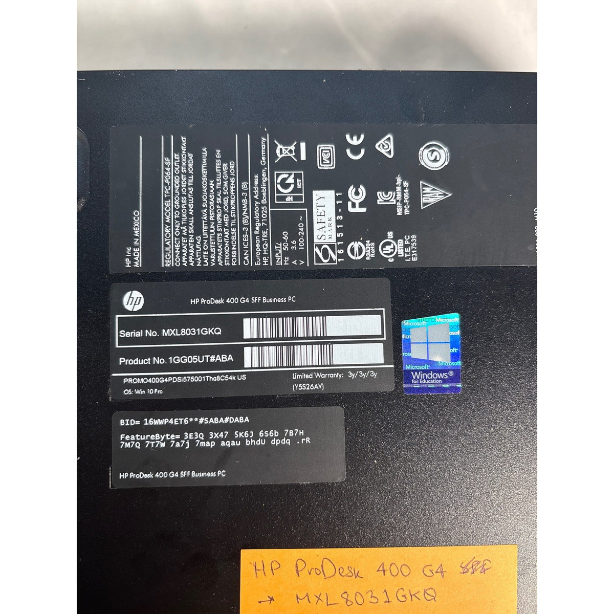 HP ProDesk 400 G4 SFF i5-7500 8GB No Drive / No OS