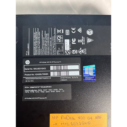 HP ProDesk 400 G4 SFF i5-7500 8GB No Drive / No OS