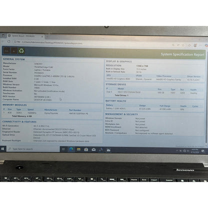 Lenovo ThinkPad Edge E540 i3-4000M 4GB 500GB HDD 15.6"