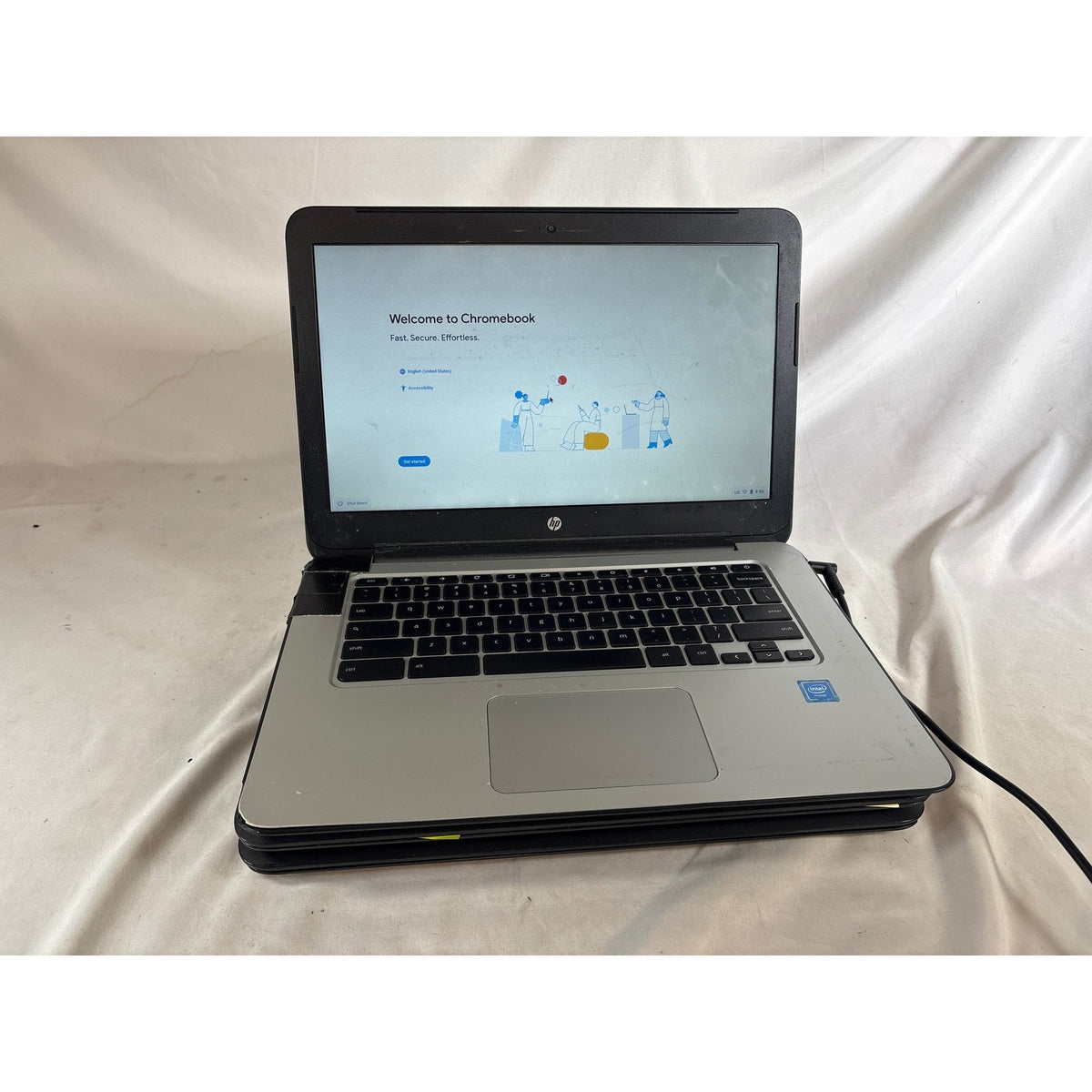 Lot of 3 HP Chromebook 14 G4 Celeron N2840 16GB SSD 14"