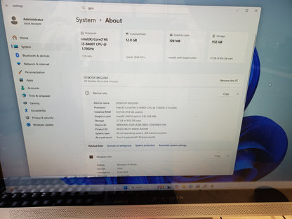 HP Pavilion All-in-One 24-b327c Intel Core i5-8400T 12 GB 1TB HDD Win11Home
