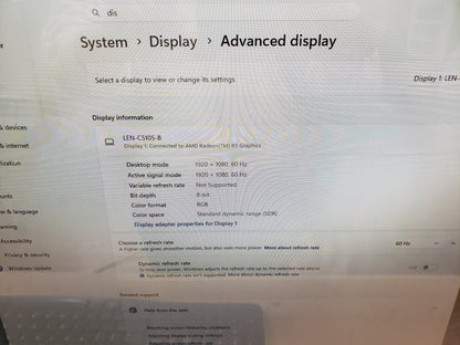 Lenovo IdeaCentre 23" AIO 300 AMD A8-7410 8GB 2TB HDD Win 11 Home