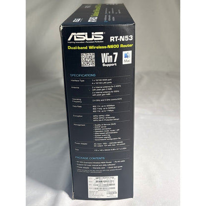 ASUS Dual-Band Wireless-N600 Router RT-N53 D2IAGE000577 Black