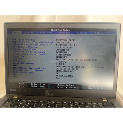 Lenovo ThinkPad T460s Intel Core i5-6300U 8 GB No Drive 14"