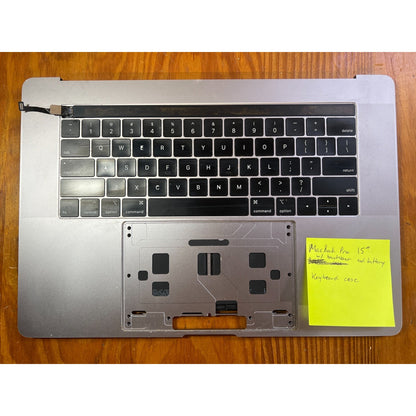 MacBook Pro 15 Top Case Keyboard Assembly w Touch Bar and Battery Silver