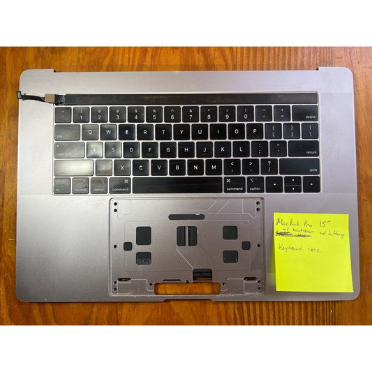 MacBook Pro 15 Top Case Keyboard Assembly w Touch Bar and Battery Silver