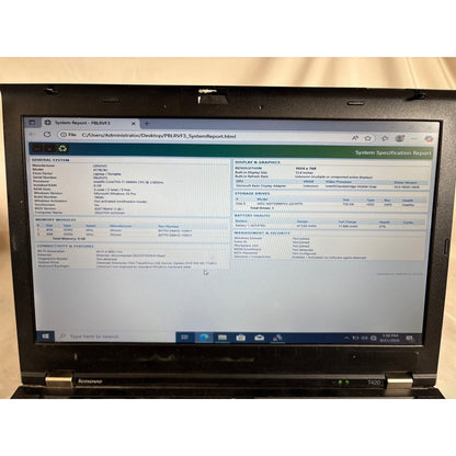 Lenovo 4178-C9U i7-2640M 2.8GHz 8GB 750GB HDD 14"