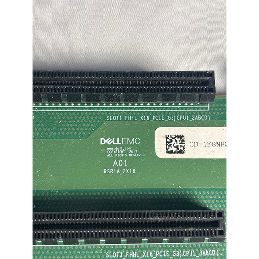 Dell EMC RSR1A_2X16 PCIe Riser Card 1P8NHQ3 Green