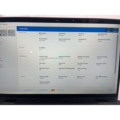 Dell Latitude 7420 2 in 1 i5-1135G7 8GB No Drive No Battery 14in