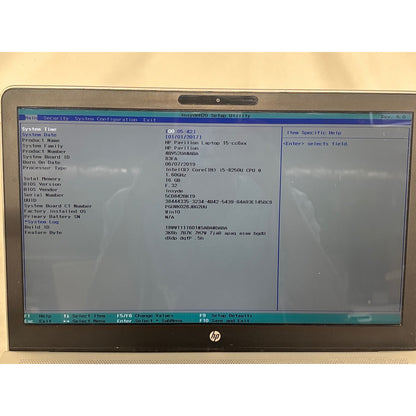 HP HP Pavilion 15-cc601ms i5-8250U None No Drive 15.6" FOR PARTS/REPAIR