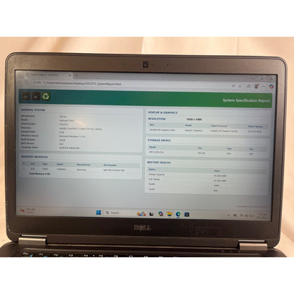 Dell Latitude E7450 Intel Core i5-5300U 8 GB 256GB SSD 14"
